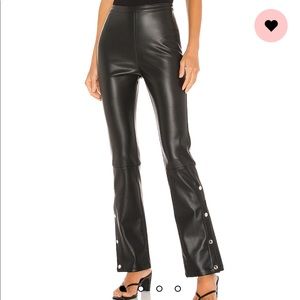 Kourtney Vegan Leather Pant in Black